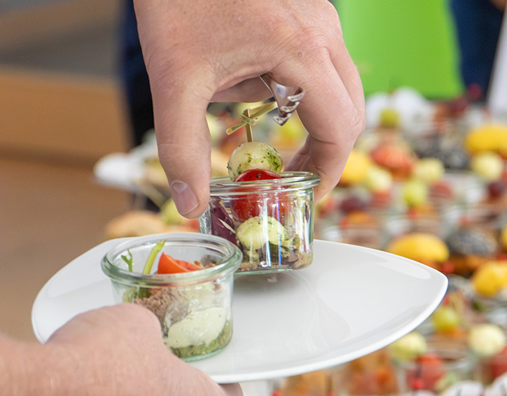 Fingerfood während Netzwerkevent